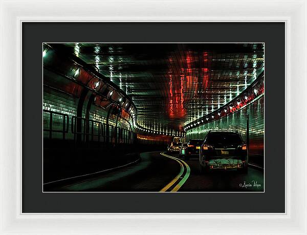 Lincoln Tunnel Show of Lights - Framed Print