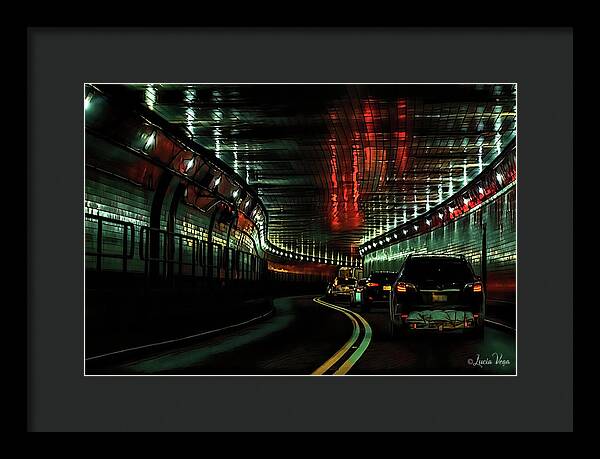 Lincoln Tunnel Show of Lights - Framed Print