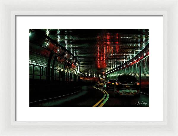 Lincoln Tunnel Show of Lights - Framed Print