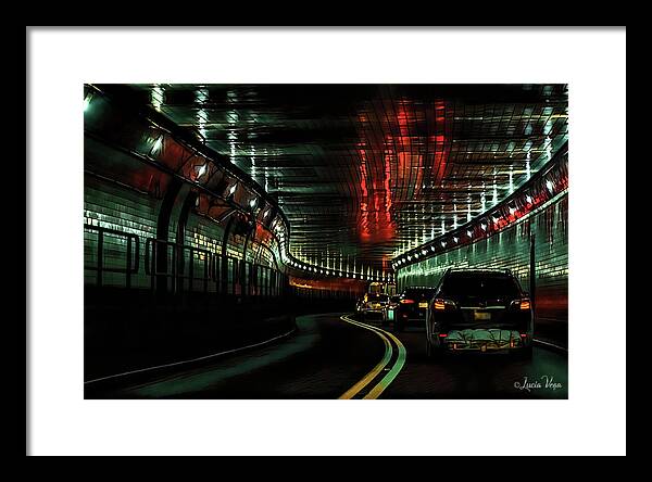 Lincoln Tunnel Show of Lights - Framed Print