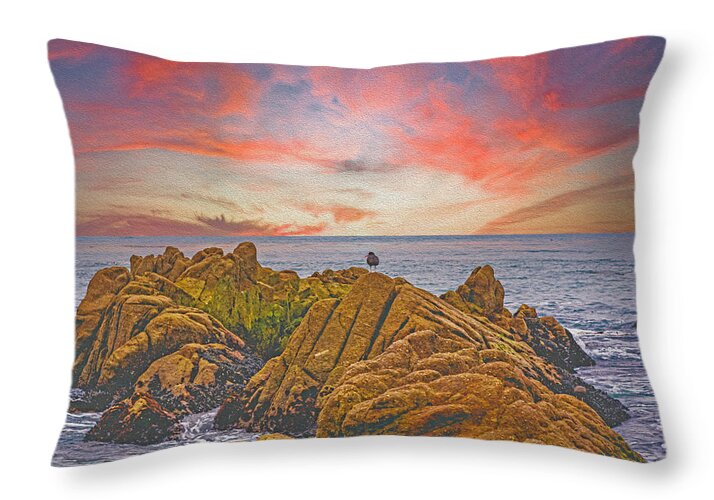 Lovers Point Beach - Throw Pillow