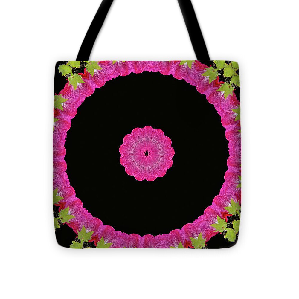 Magenta and Greens Circle Design Abstract Art - Tote Bag