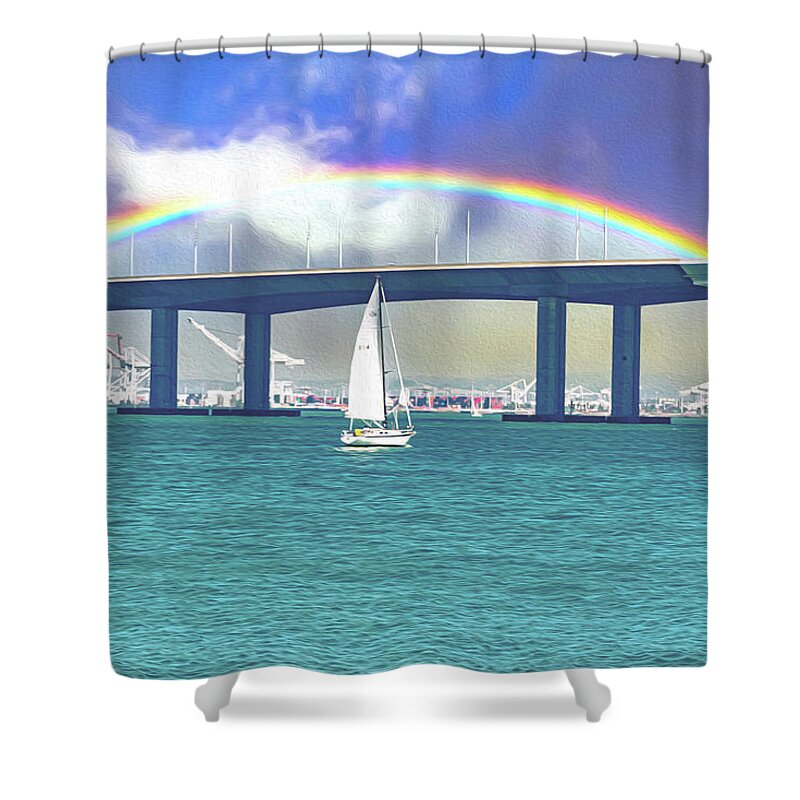 Magical Landscape in the Pacific Ocean - Shower Curtain
