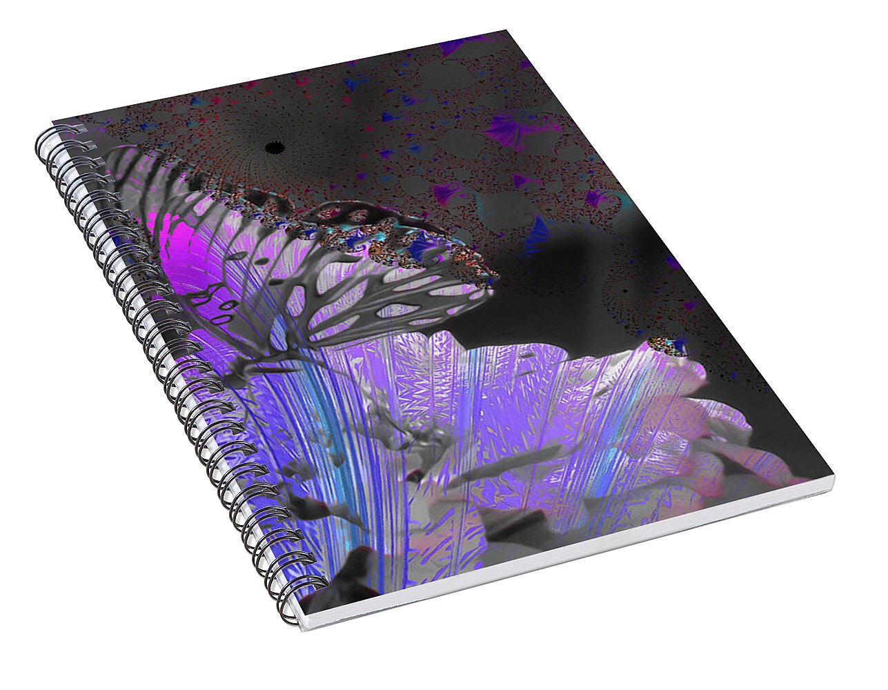 Magical Purples Butterfly Art - Spiral Notebook