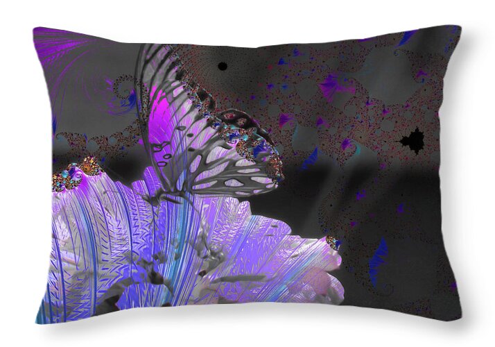 Magical Purples Butterfly Art - Throw Pillow