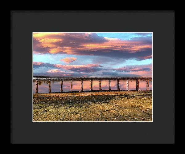 Magical sky at Lake Yosemite - Framed Print