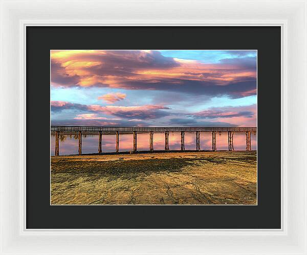 Magical sky at Lake Yosemite - Framed Print