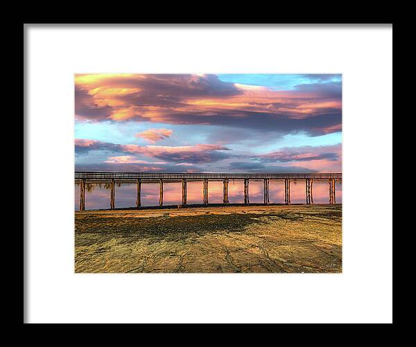 Magical sky at Lake Yosemite - Framed Print