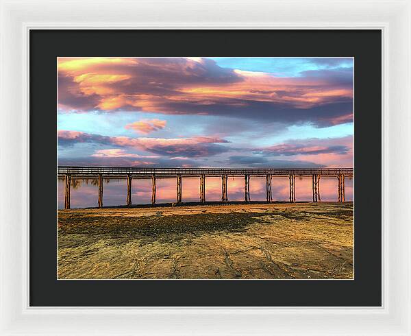 Magical sky at Lake Yosemite - Framed Print
