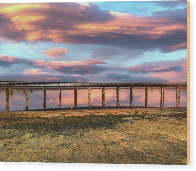 Magical sky at Lake Yosemite - Wood Print