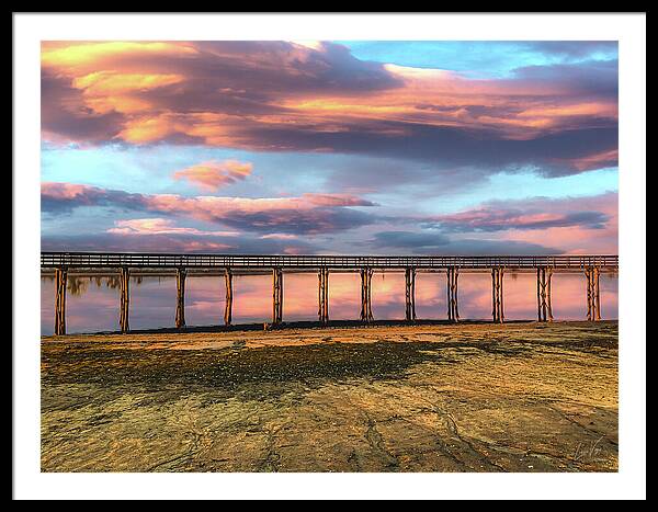 Magical sky at Lake Yosemite - Framed Print