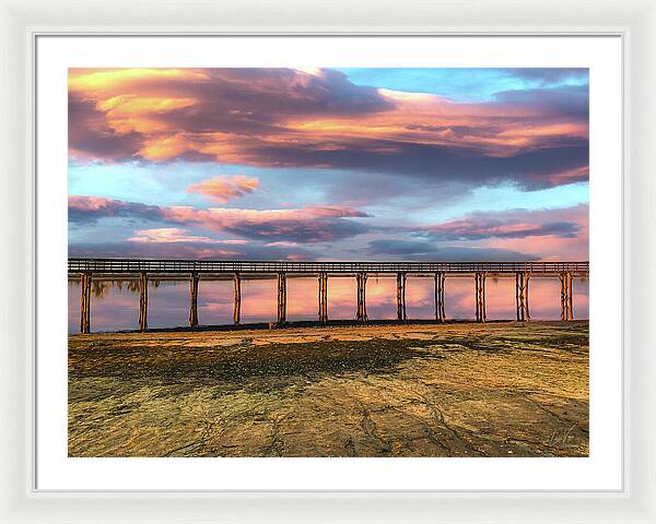 Magical sky at Lake Yosemite - Framed Print