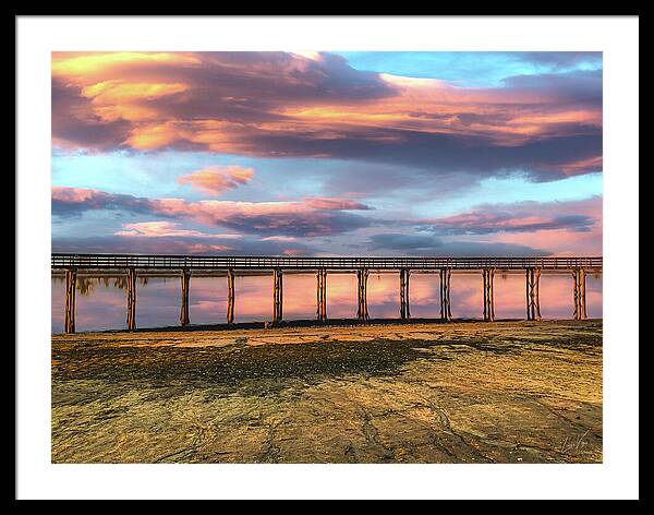 Magical sky at Lake Yosemite - Framed Print