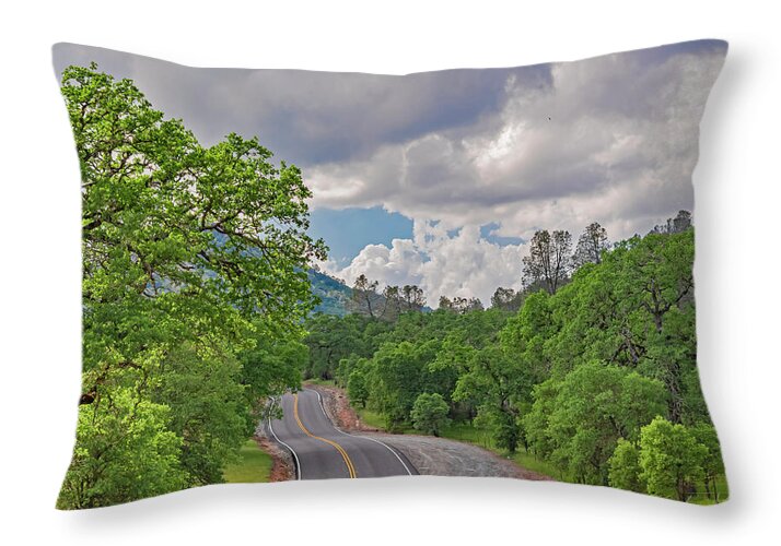 Mariposa County Roads - Throw Pillow