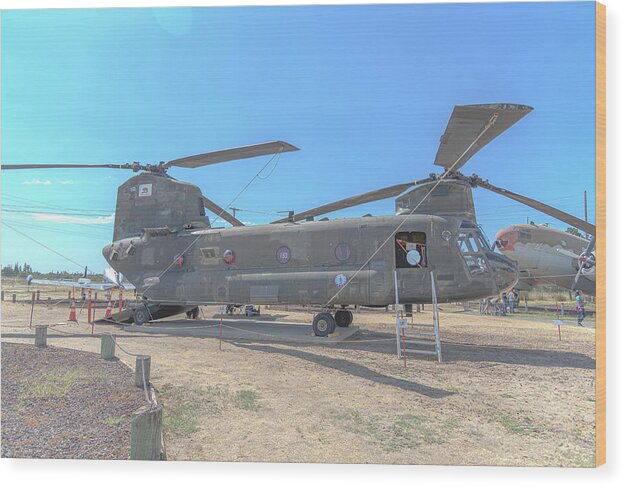 Military Air Craft Displayed At Castle Air Force - Wood Print