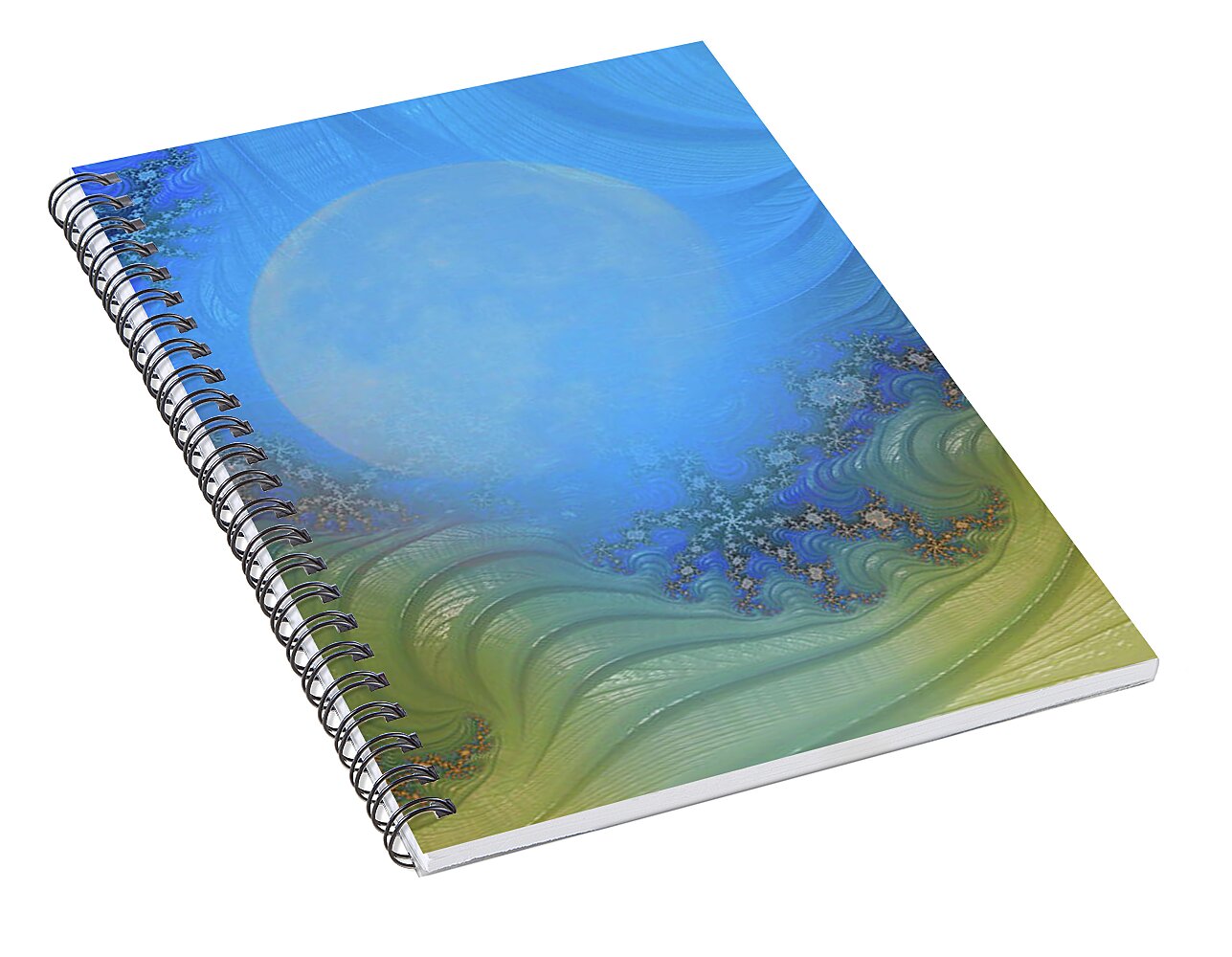 Moon Magic Fractals Design - Spiral Notebook