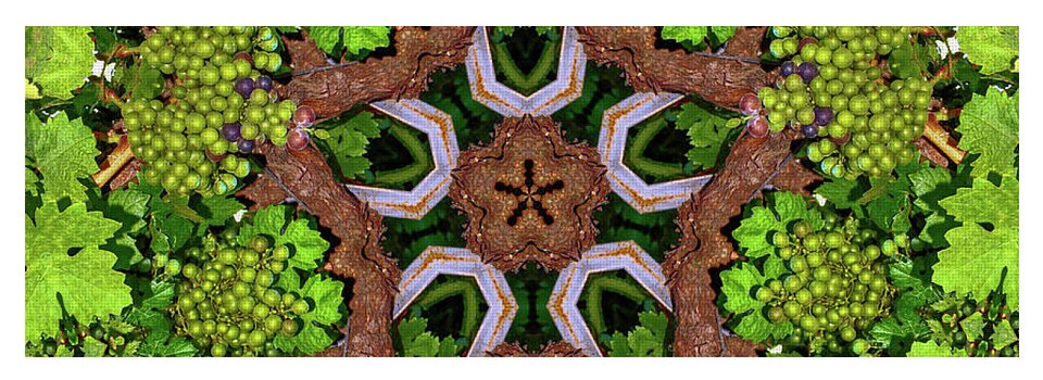 Natural Green Grapes Star Mandala - Yoga Mat