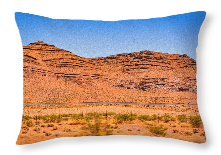 Natural Utah Mountains Landscape - Throw Pillow