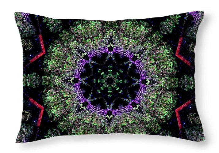 Natures Point Geometric Mandala - Throw Pillow