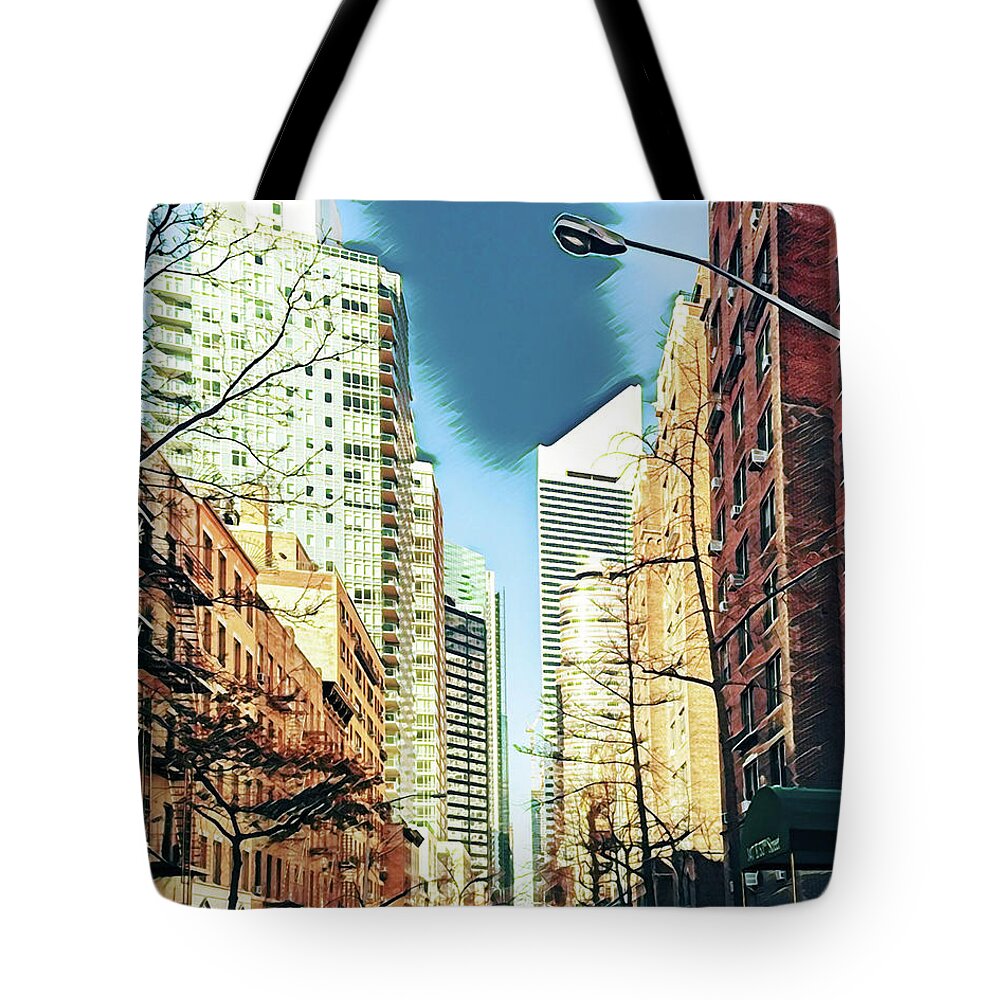 NYC Streets Textured Art - Tote Bag