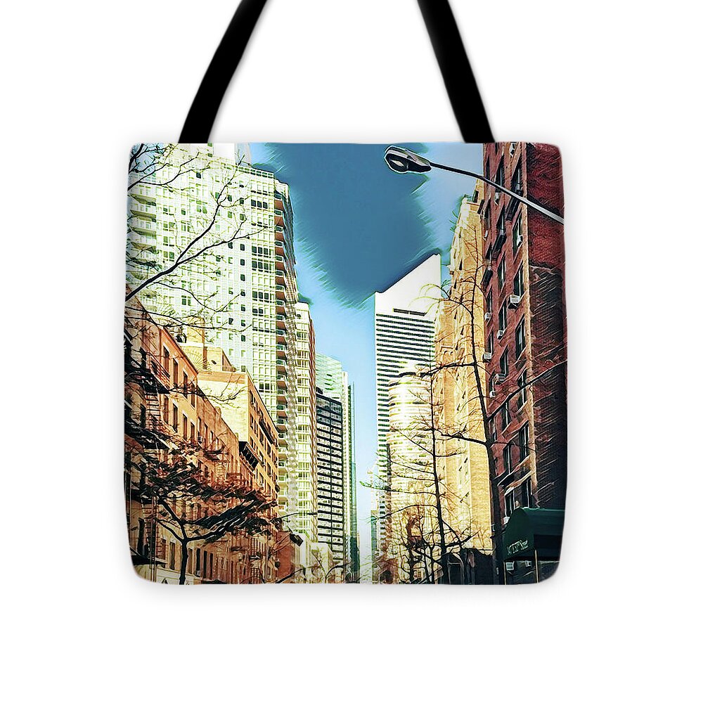 NYC Streets Textured Art - Tote Bag