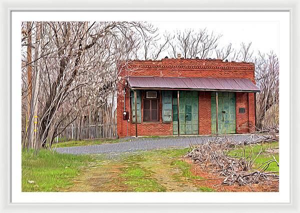 Original US POST OFFICE in Chinese Camp - Framed Print