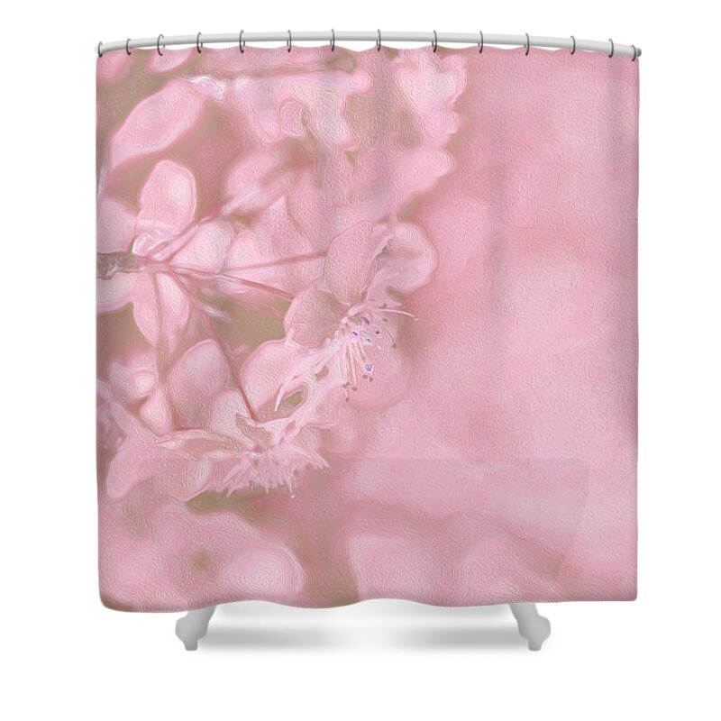 Pink Flowers Background Artistic Backdrop - Shower Curtain