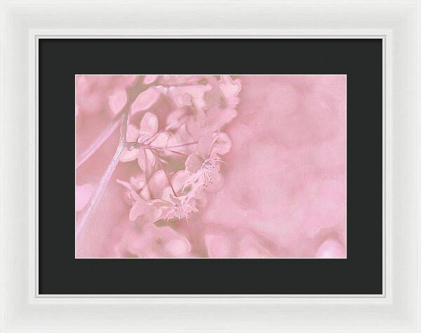 Pink Flowers Background Artistic Backdrop - Framed Print