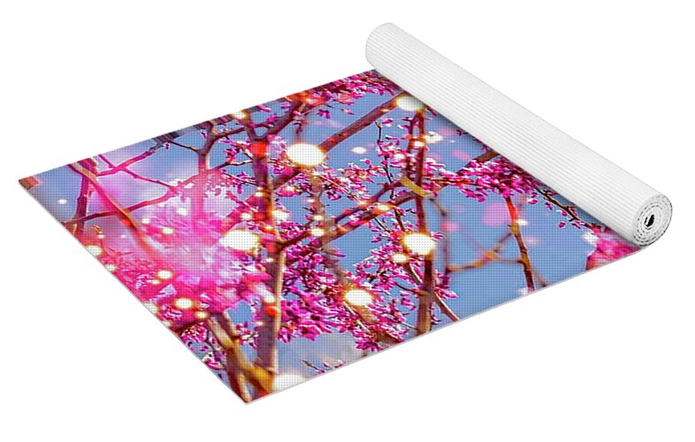 Pink Sparkling Blooms - Yoga Mat
