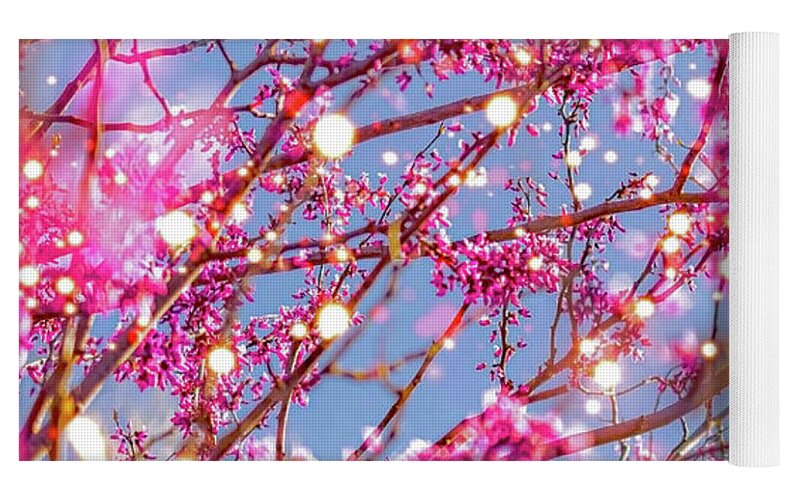 Pink Sparkling Blooms - Yoga Mat