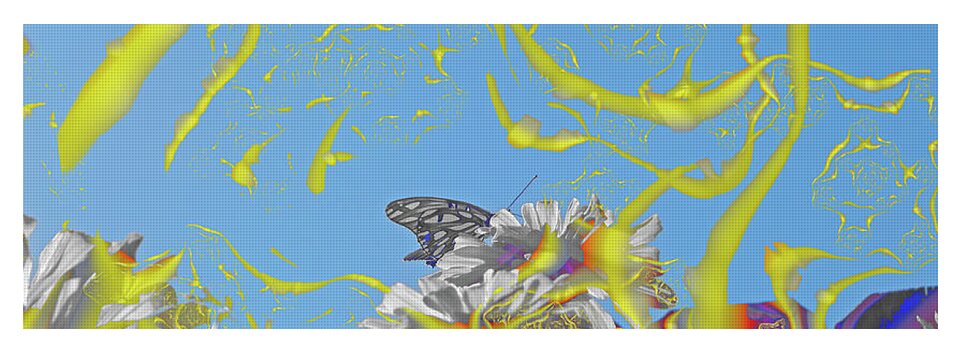 Plastered Yellow and Butterfly Landscape - Yoga Mat