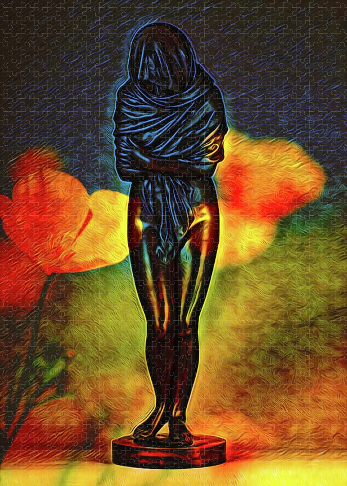 Poppy Flowers and Statue - Puzzle