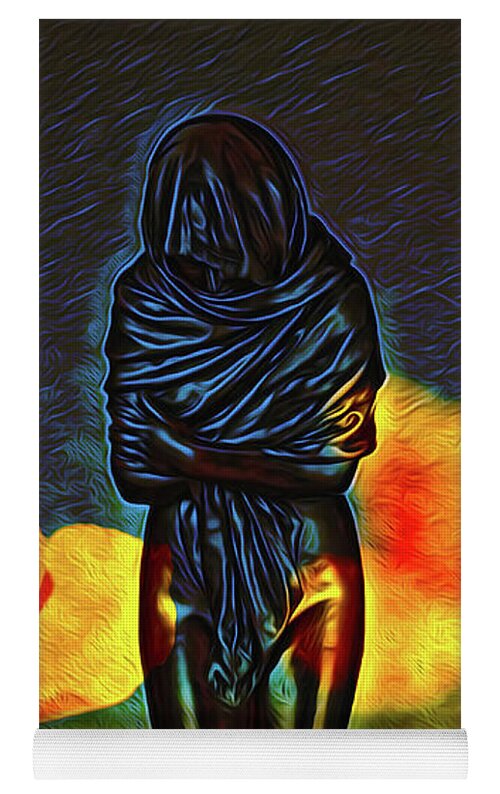Poppy Flowers and Statue - Yoga Mat