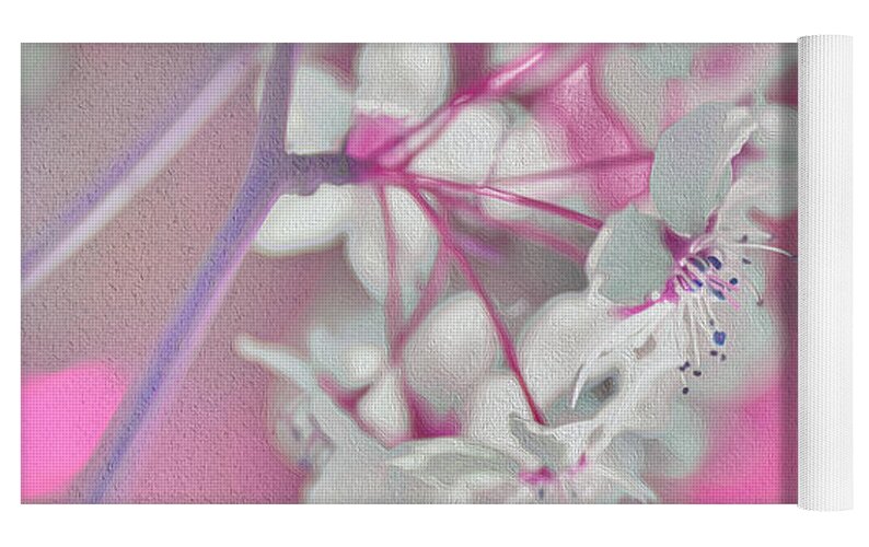 Pretty Pink Backdrop of Flowers - Yoga Mat