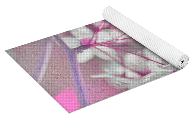 Pretty Pink Backdrop of Flowers - Yoga Mat