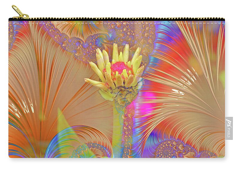 Pucker Upper Flower Abstract - Zip Pouch