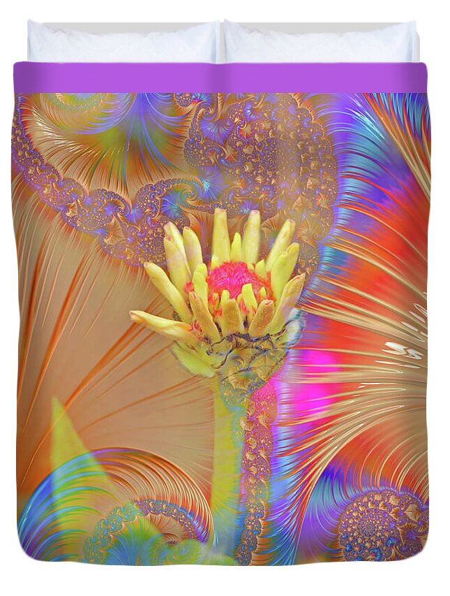Pucker Upper Flower Abstract - Duvet Cover
