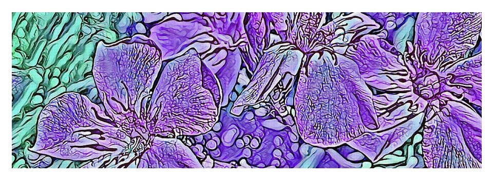 Purple Flowers Textured Art - Yoga Mat