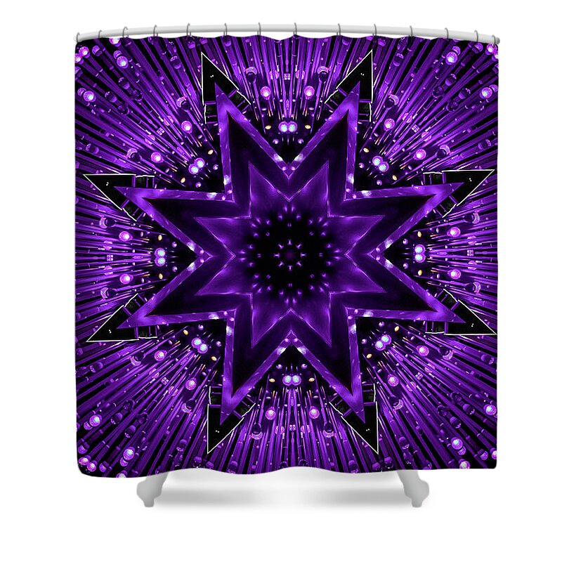 Purple StarsShine Mandala - Shower Curtain