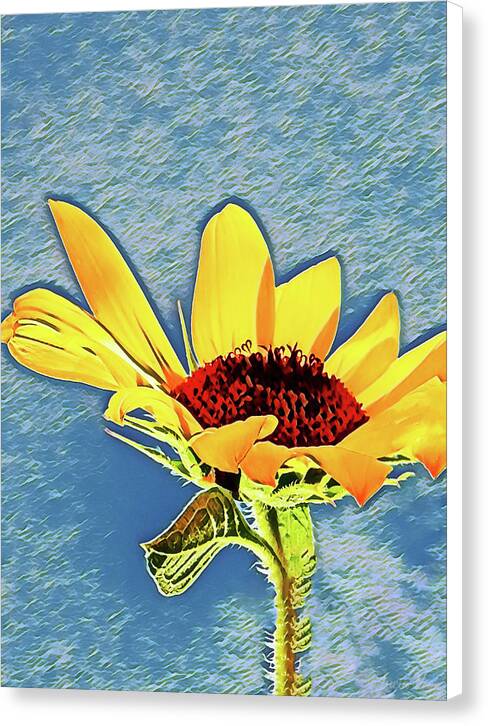 Rising Sun Flower Painting - Canvas Print