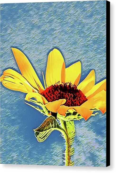 Rising Sun Flower Painting - Canvas Print