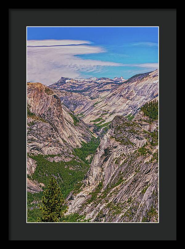 Rocky area from Glacier Point in Yosemite National Park - Framed Print