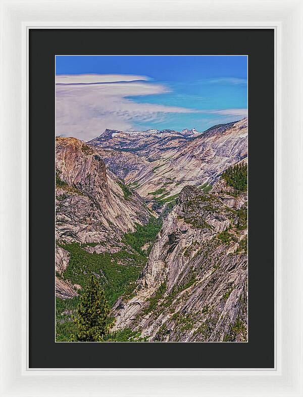 Rocky area from Glacier Point in Yosemite National Park - Framed Print