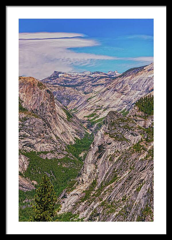 Rocky area from Glacier Point in Yosemite National Park - Framed Print