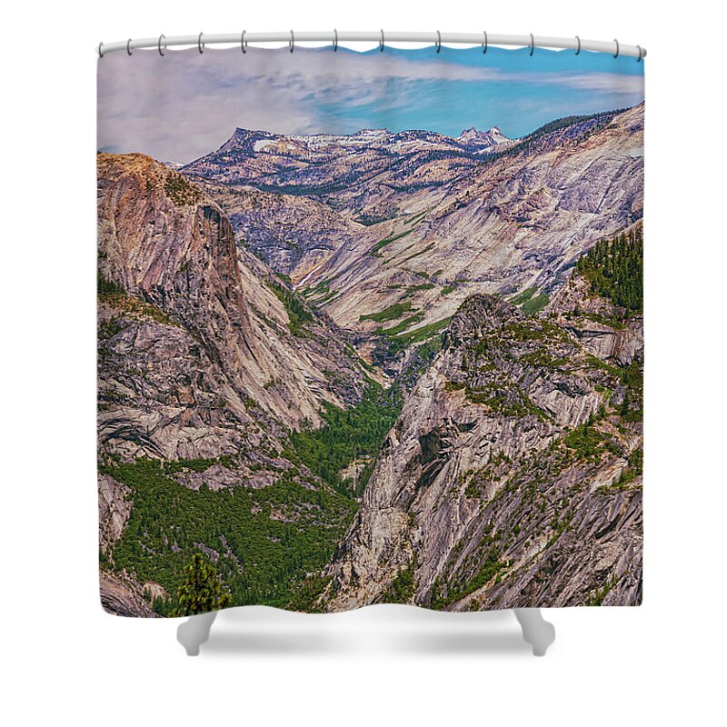 Rocky area from Glacier Point in Yosemite National Park - Shower Curtain