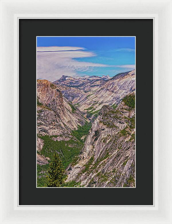 Rocky area from Glacier Point in Yosemite National Park - Framed Print