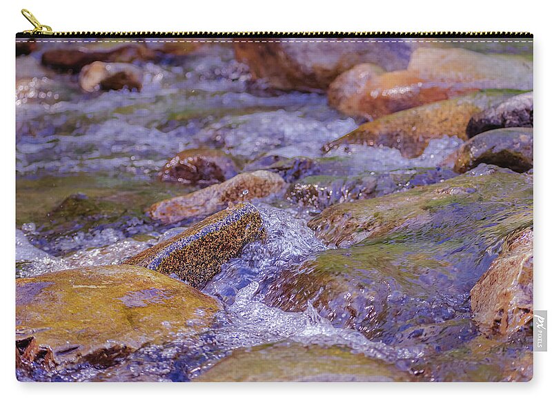 Rushing River and Rocks - Zip Pouch