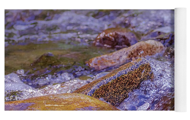 Rushing River and Rocks - Yoga Mat