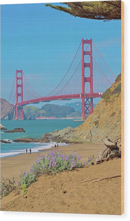 San Francisco Golden Gate at Baker Beach - Wood Print