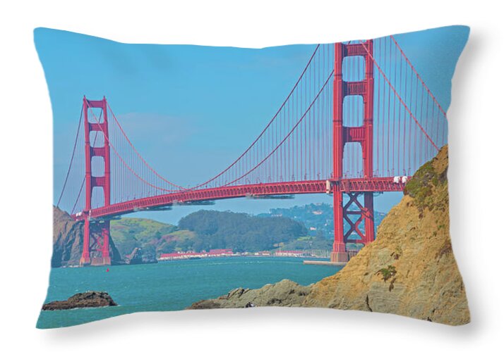 San Francisco Golden Gate at Baker Beach - Throw Pillow